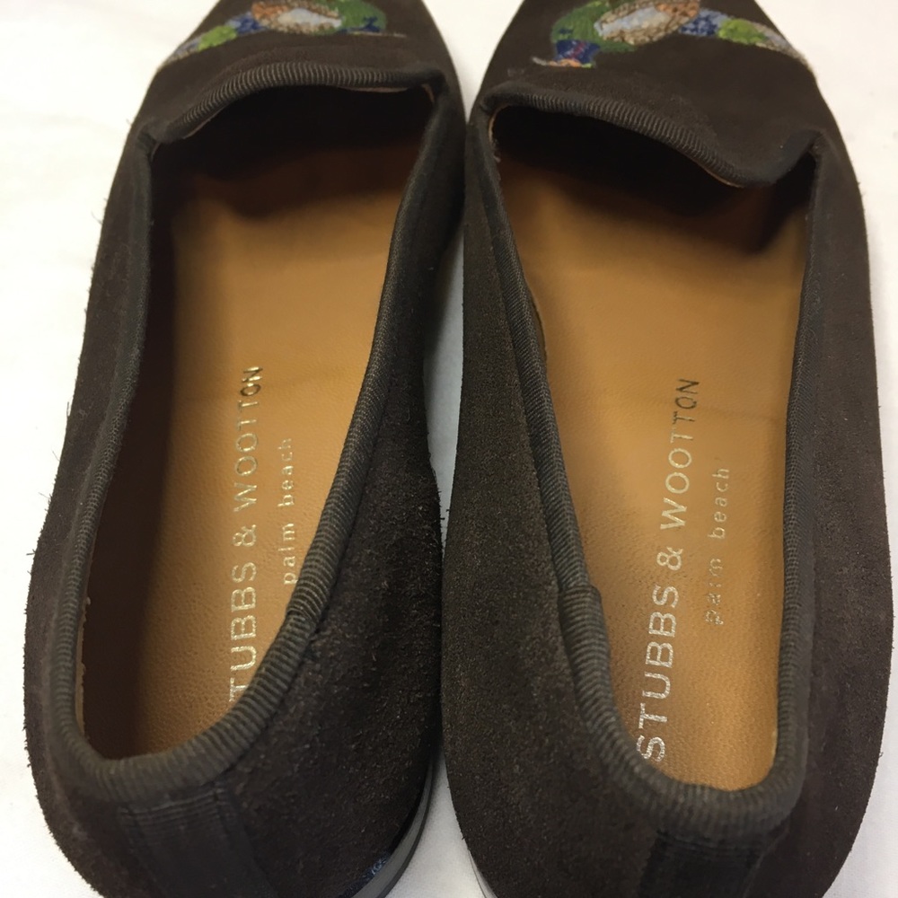 Stubbs & Wootton Suede Pheasant Loafers, 7 - Picture 8 of 12